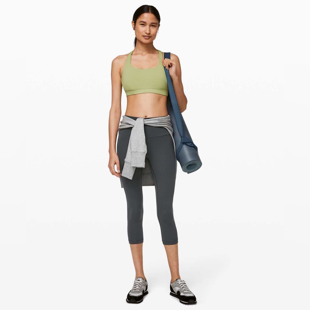 Lululemon Wunder Under Crop (High-Rise) *Full-On Luxtreme 21" Melanite Size 4‎ - Picture 3 of 15